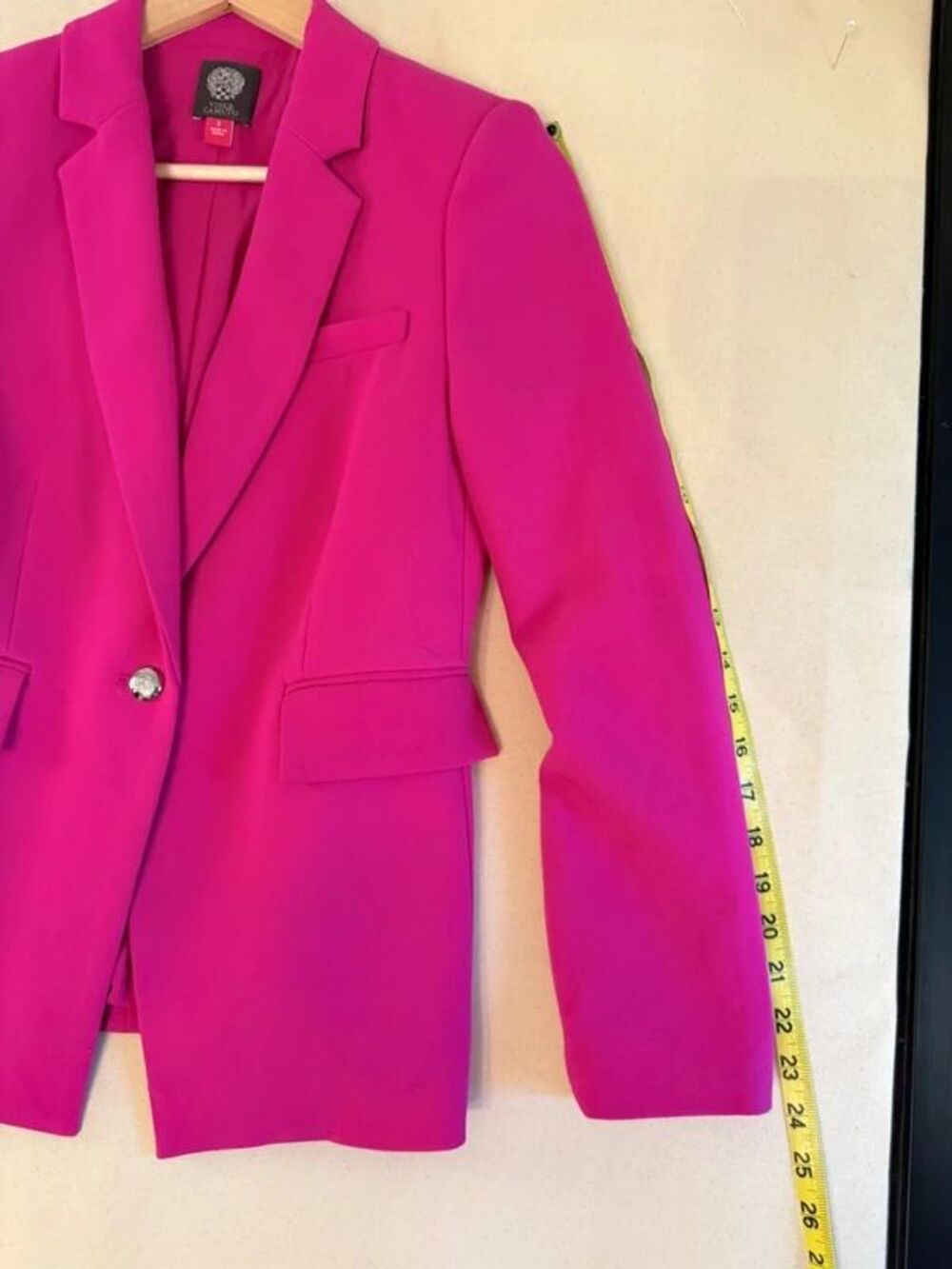 Vince Camuto Hot Pink Fuchsia Blazer Pants Suit Set Size 2 - Picture 15 of 16
